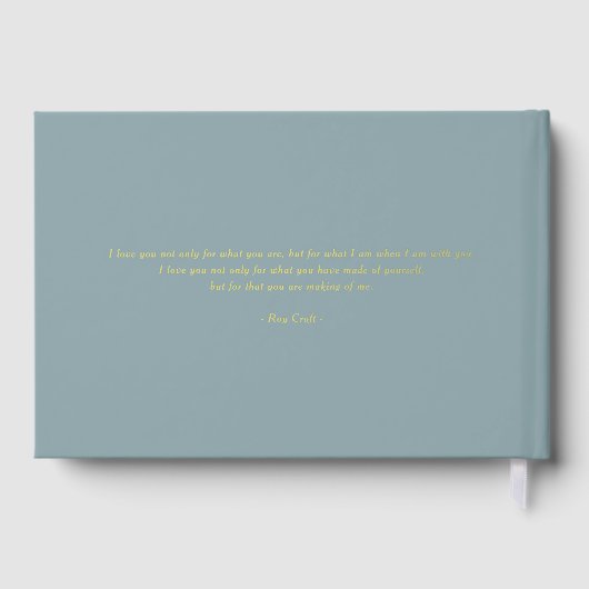 Forever Love Bewerkbare Kleur Folie Guestbook Gastenboek (Achterkant)