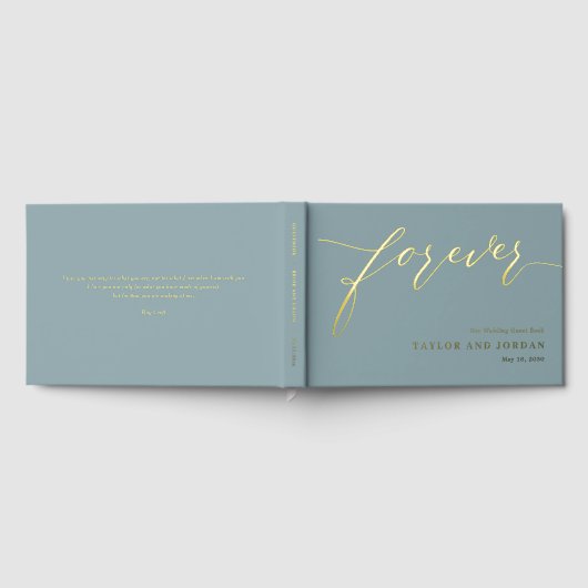 Forever Love Bewerkbare Kleur Folie Guestbook Gastenboek (Volledig)