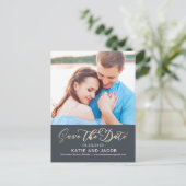 Forever Love BEWERKBARE KLEUR Save the Date Briefkaart (Staand voorkant)