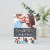 Forever Love BEWERKBARE KLEUR Save the Date Briefkaart (Staand voorkant)