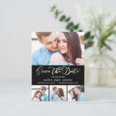 Forever Love BEWERKBARE KLEUR Save the Date Briefkaart (Staand voorkant)