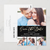 Forever Love BEWERKBARE KLEUR Save the Date Briefkaart (Voorkant / Achterkant)