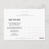 Forever Love BEWERKBARE KLEUR Save the Date Briefkaart (Achterkant)