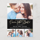 Forever Love BEWERKBARE KLEUR Save the Date Briefkaart (Voorkant)