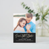 Forever Love BEWERKBARE KLEUR Save the Date Briefkaart (Staand voorkant)