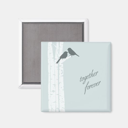 Forever Love Birds In A Tree Magneet (Voorkant / Achterkant)