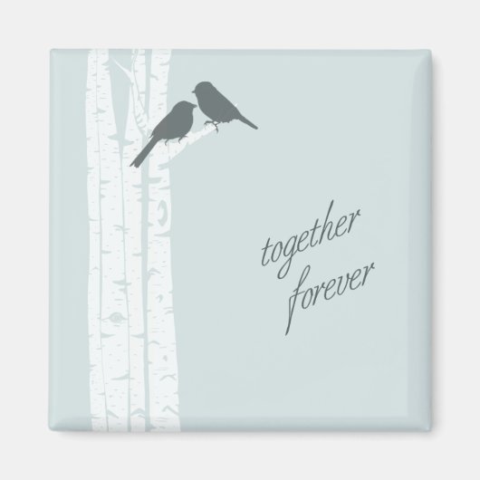 Forever Love Birds In A Tree Magneet (Voorkant)