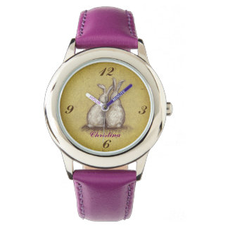 "Forever Love Bunnies" Design Custom eWatch Horloge