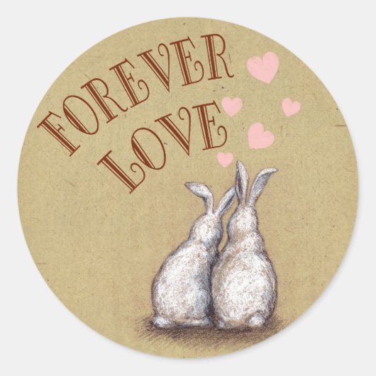 Forever Love Bunnies Sticker (Voorkant)