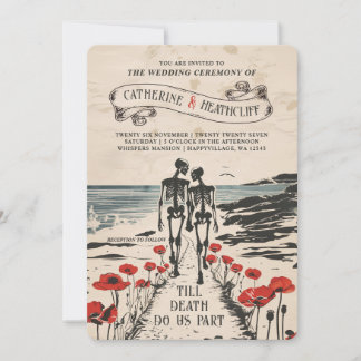 Forever Love by the Sea Wedding Invitation Kaart