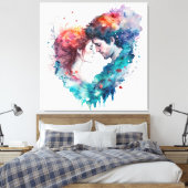Forever Love Canvas Afdruk (Insitu (Slaapkamer))