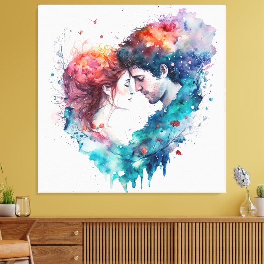 Forever Love Canvas Afdruk (Insitu (Woonkamer))