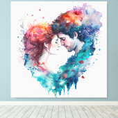 Forever Love Canvas Afdruk (Insitu (Houten vloer))