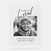 Forever Love Celebration of Life Funeral Welkom Acryl Bord (Voorkant)