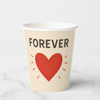 Forever Love Cup Papieren Bekers