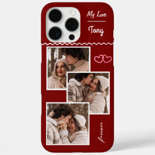 Forever Love: Custom 3-Photo Collage iPhone 16 Pro Max Hoesje