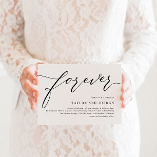 Forever Love EDITABLE COLOR Weddenschap Invitation Bedankkaart
