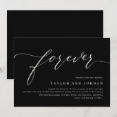 Forever Love EDITABLE COLOR Weddenschap Invitation Kaart (Voorkant / Achterkant)