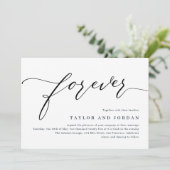 Forever Love EDITABLE COLOR Weddenschap Invitation Kaart (Staand voorkant)