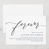 Forever Love EDITABLE COLOR Weddenschap Invitation Kaart (Voorkant / Achterkant)