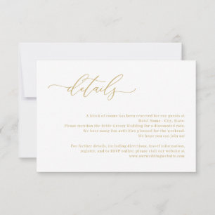 Forever Love EDITABLE COLOR Wedding Details Kaart