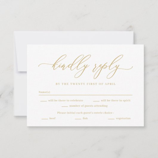 Forever Love EDITABLE COLOR Wedding RSVP Kaart (Voorkant)