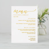 Forever Love FOLIE Modern Wedding Menu Kaart (Staand Voorkant)