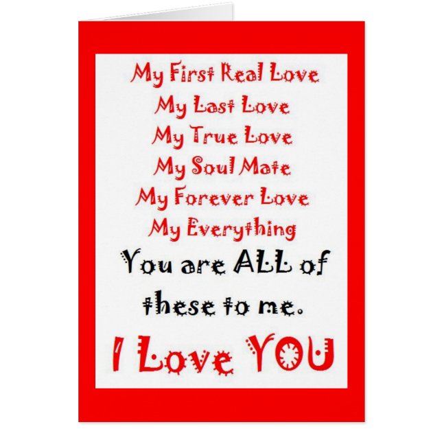 Forever Love Gedicht (Voorkant)