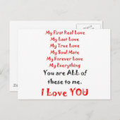 Forever Love Gedicht Briefkaart (Voorkant / Achterkant)