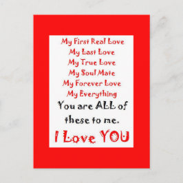 Forever Love Gedicht Briefkaart