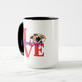 "Forever Love" gepersonaliseerde foto Mok (Voorkant links)