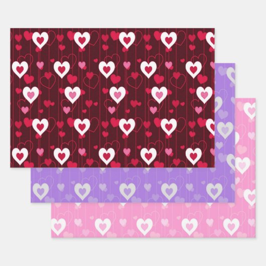 Forever Love Hearts Collectie Inpakpapier Vel (Set)