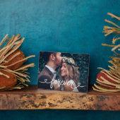 Forever Love Hearts Valentijnse gepersonaliseerde  Fotoplaat (Zijkant)