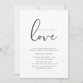 Forever Love Modern Script Vrijgezellenfeest Kaart (Voorkant)