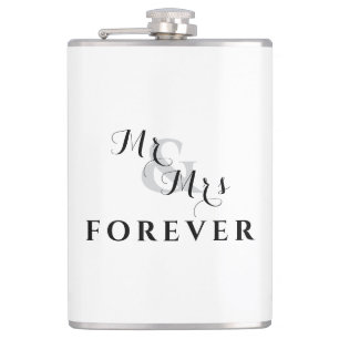 Forever Love Mr & Mrs Wedding Flask Heupfles