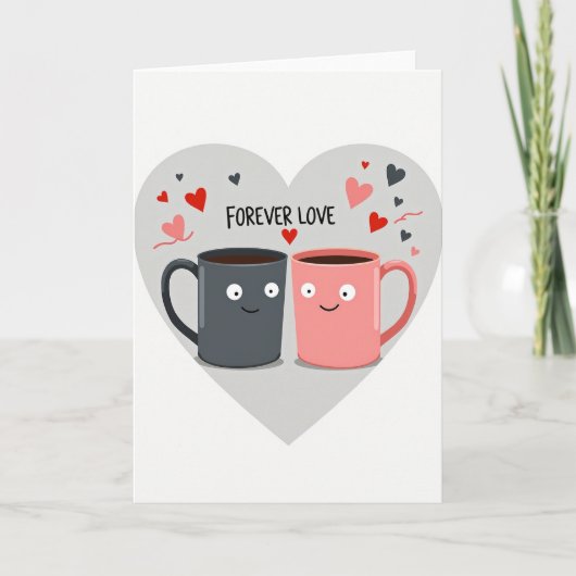 Forever Love Mugs Card Kaart (Voorkant)