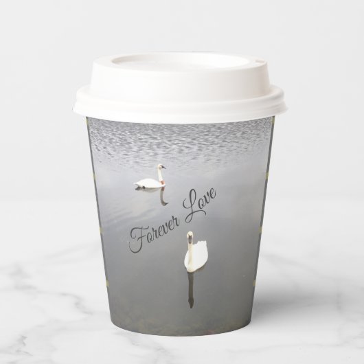 Forever Love Paper Cup Papieren Bekers (Voorkant)