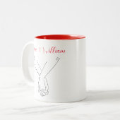 Forever Love Quote Couple Holding Hands Coffee Mok (Voorkant links)