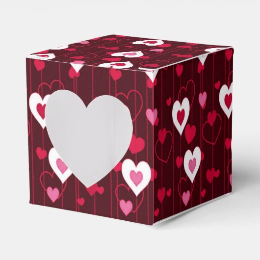 Forever Love Red Hearts Bedankdoosjes (Voorkant Zijde)