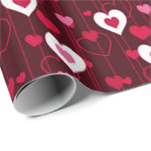 Forever Love Red Hearts Cadeaupapier