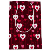Forever Love Red Hearts Medium Cadeauzakje (Voorkant)
