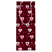 Forever Love Red Hearts Wijn Cadeautas (Achterkant)