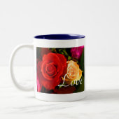 Forever Love Red Yellow Rose Tweekleurige Koffiemok (Links)