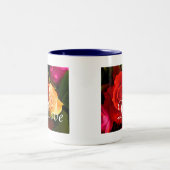 Forever Love Red Yellow Rose Tweekleurige Koffiemok (Center)