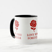 Forever Love Rose Graphic Creating Warm Valentine Mok (Voorkant links)