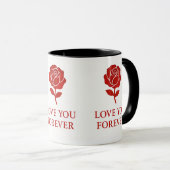 Forever Love Rose Graphic Creating Warm Valentine Mok (Voorkant rechts)