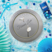 Forever Love Swans Papieren Bordje (Feest)