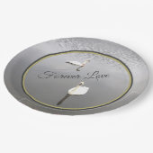 Forever Love Swans Papieren Bordje (Gekanteld)