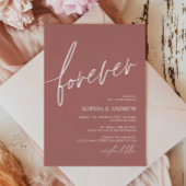 Forever Love Terracotta Minimalist Wedding Kaart