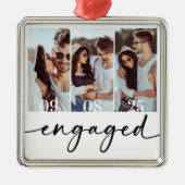 Forever Love Trouwfoto's Keepsake Metalen Ornament (Voorkant)